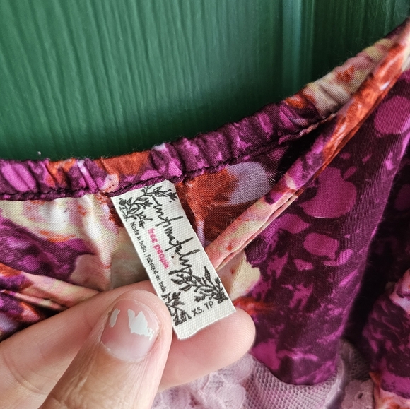 Free People Sunfade Slip Dress Purple Floral Combo - Picture 4 of 11